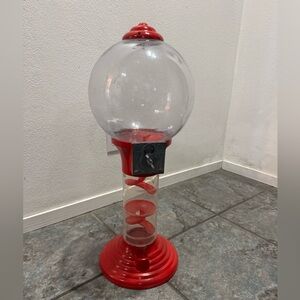 Red Vintage Style Gumball Candy Dispenser